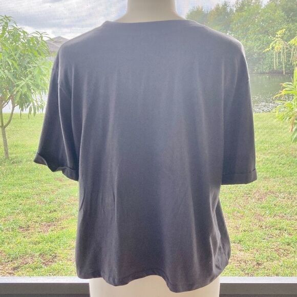 Recycle Threads Women's Short Sleeve Crop T-Shirt Gray NWOT size XL - Picture 2 of 4